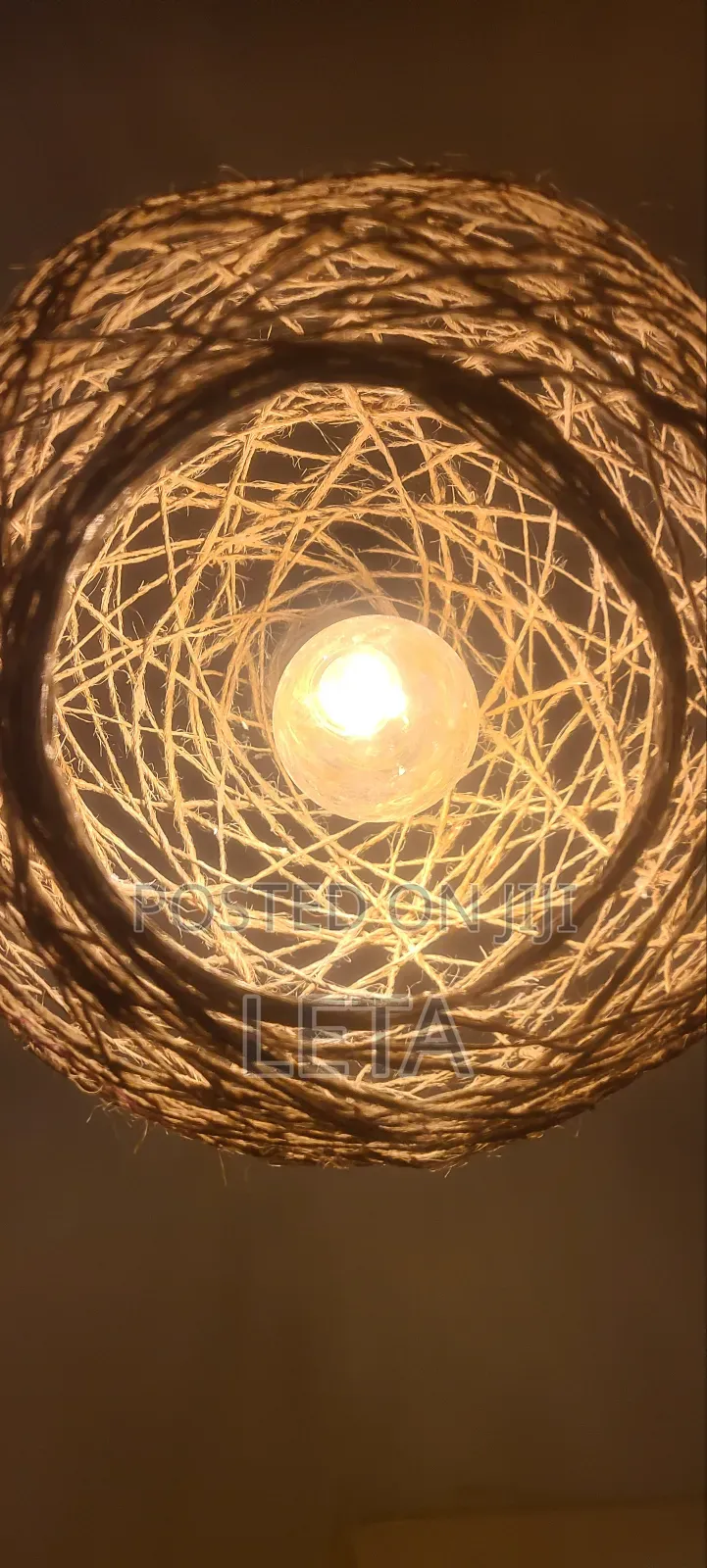 Wooven Twine Ceiling Light