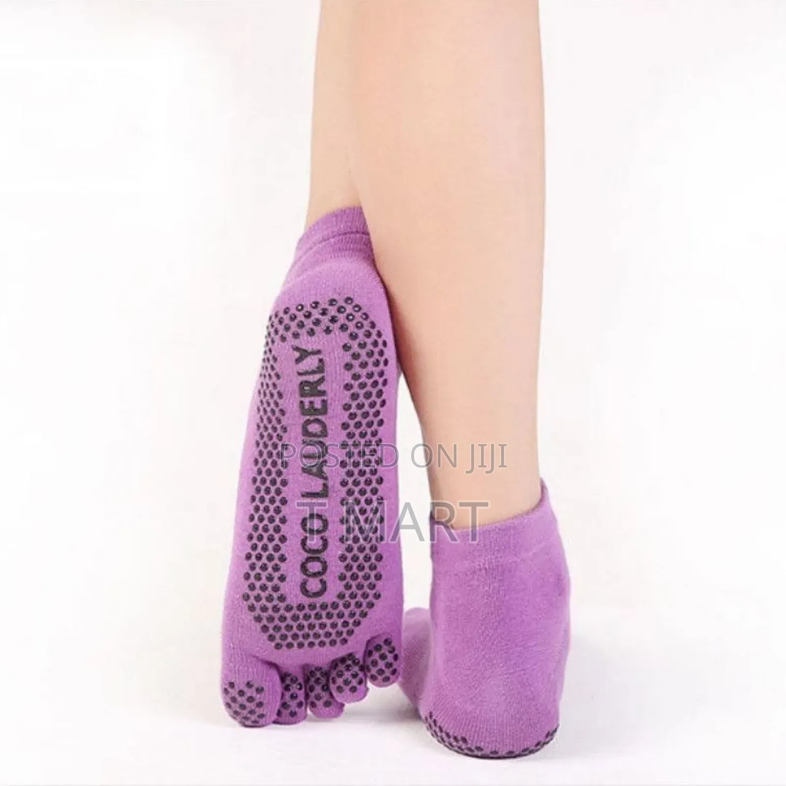 1pair Non-Slip Sweat-Absorbent Yoga Socks Split Toe Socks