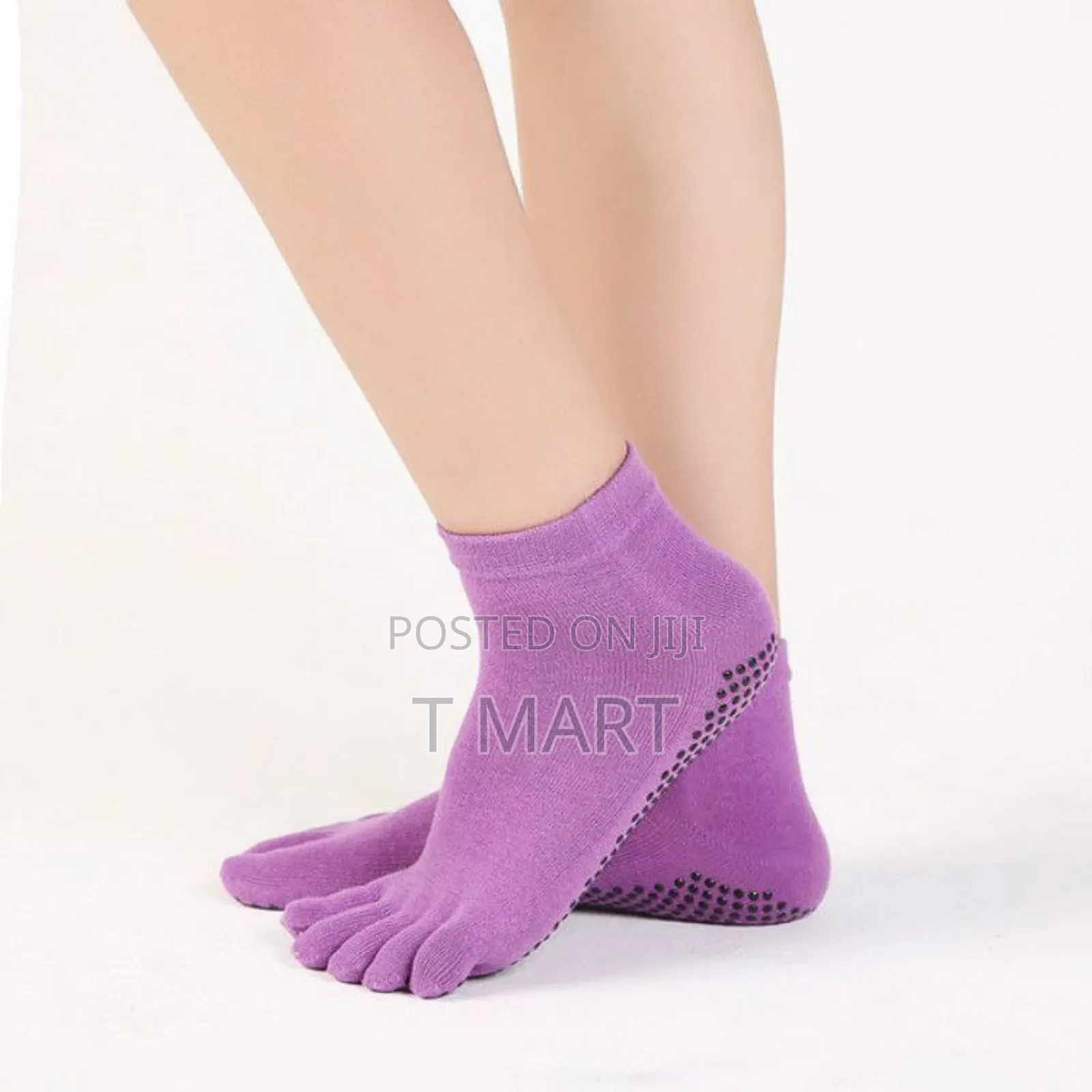 1pair Non-Slip Sweat-Absorbent Yoga Socks Split Toe Socks