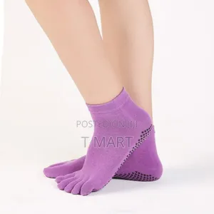 1pair Non-Slip Sweat-Absorbent Yoga Socks Split Toe Socks