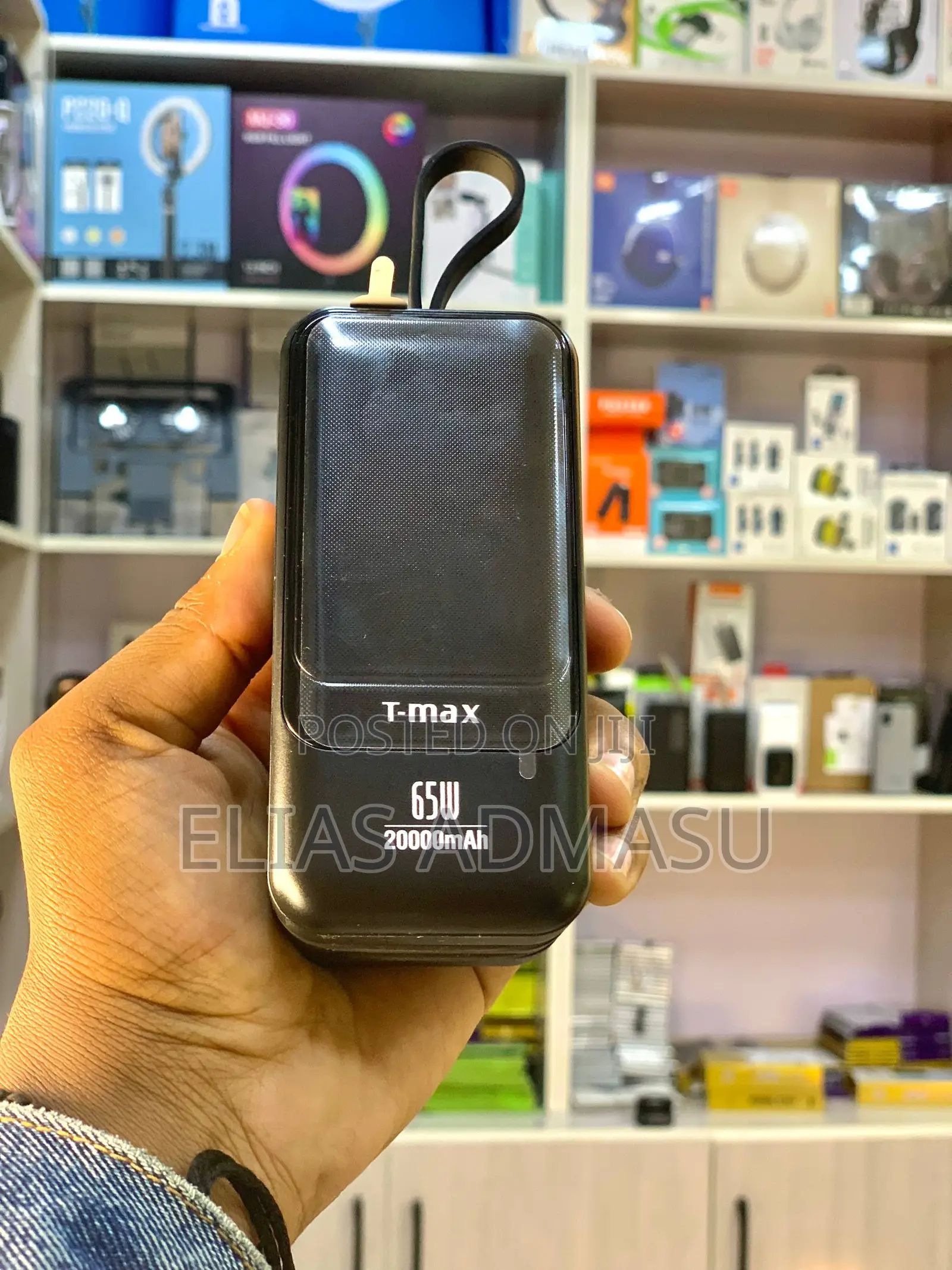 65 W 20000mah Power Bank With Type-C and Ios Line