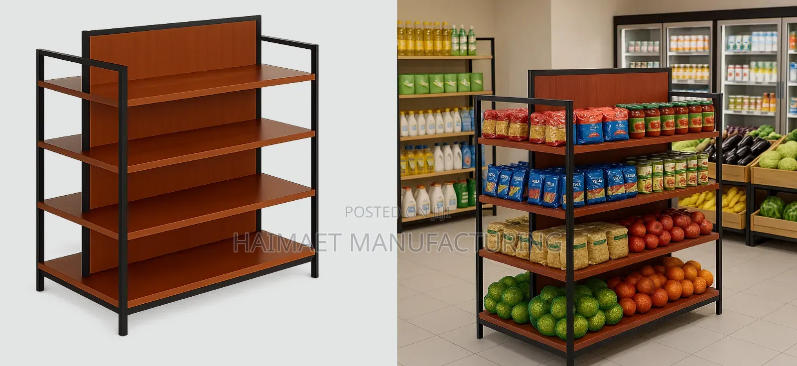 Storage and Display Shelf Works for Mini Markets