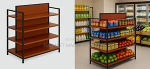 Storage and Display Shelf Works for Mini Markets
