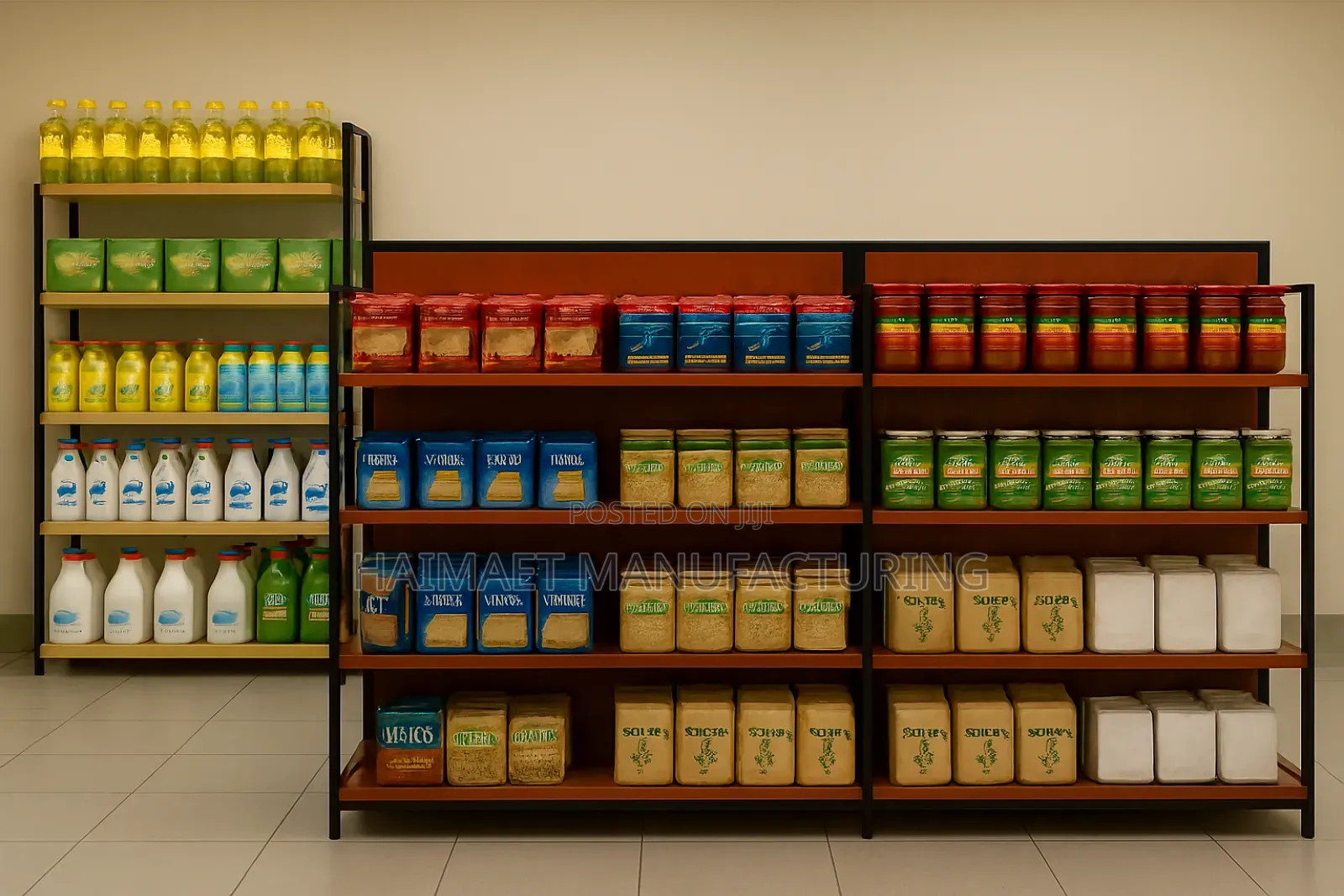 Storage and Display Shelf Works for Mini Markets