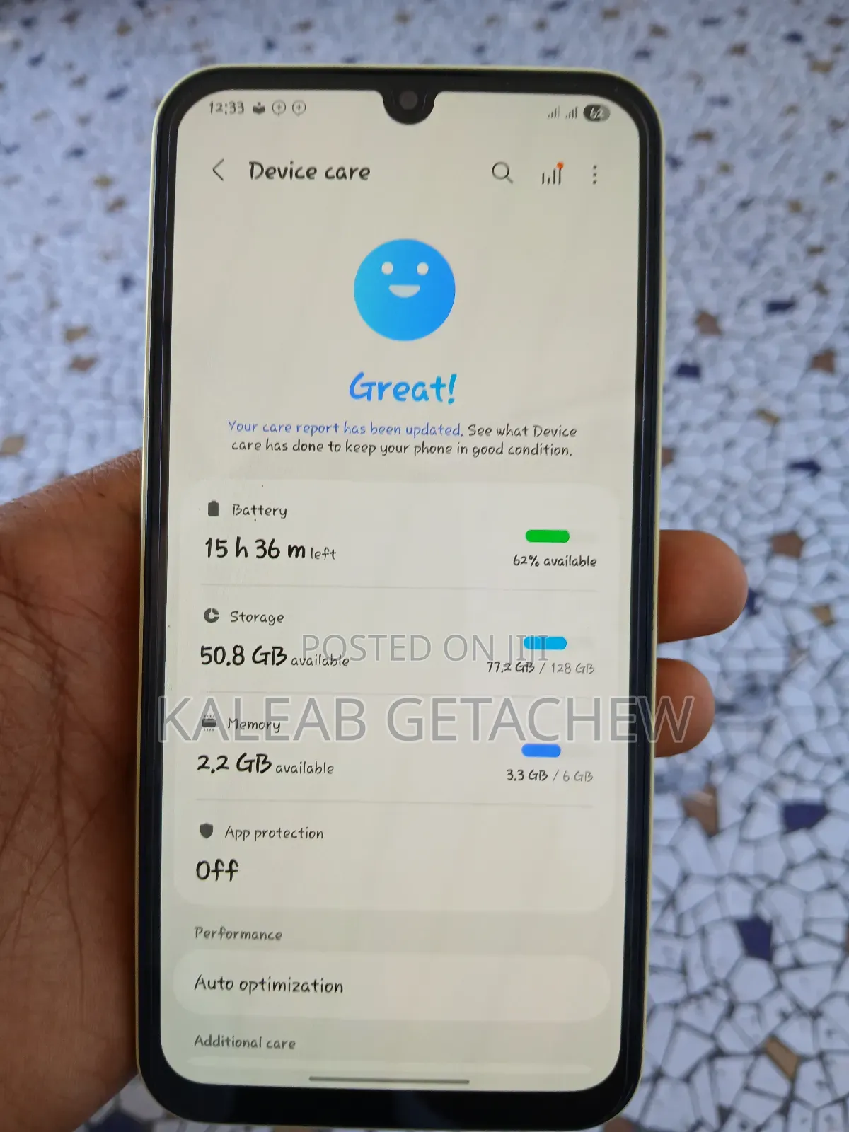 Samsung Galaxy A15 128 GB Yellow