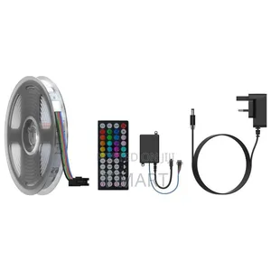 Porodo Blue Sound Reactive RGB Strip Light With Remote Control