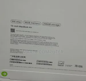 New Laptop Apple MacBook Air 16GB Apple M4 SSD 256GB