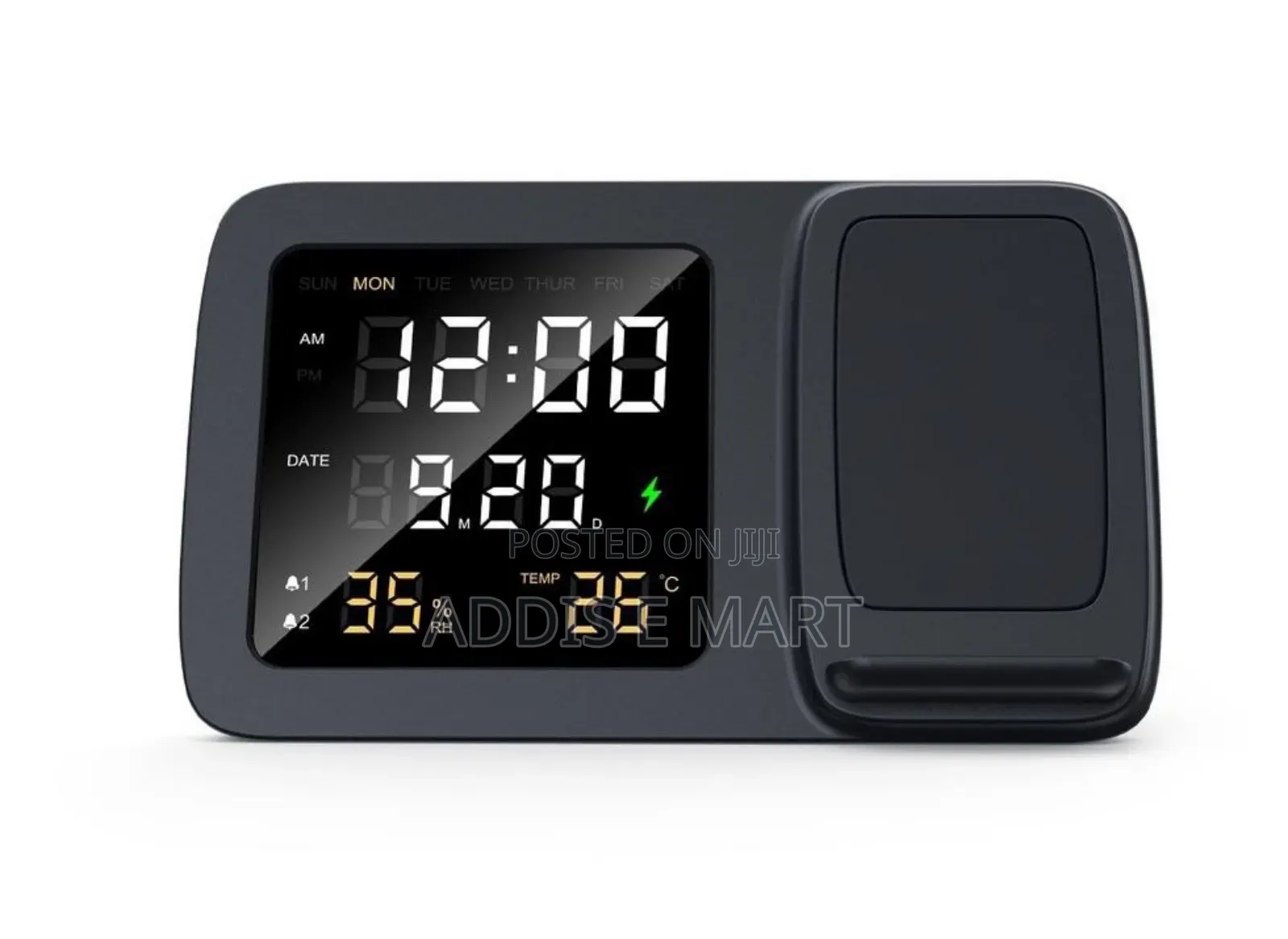 Rise Digital Alarm Clock Wireless Charger