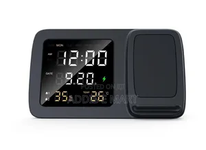 Rise Digital Alarm Clock Wireless Charger