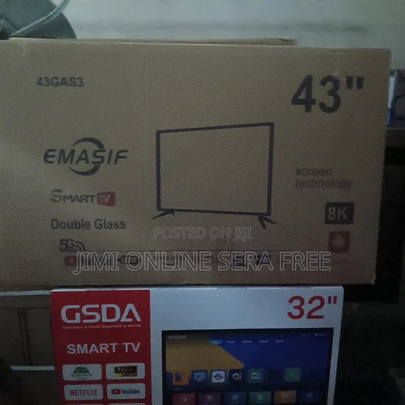 Emasif Smart Tv 43 Inch Andraid Doubel Glass Bord Nw 2025