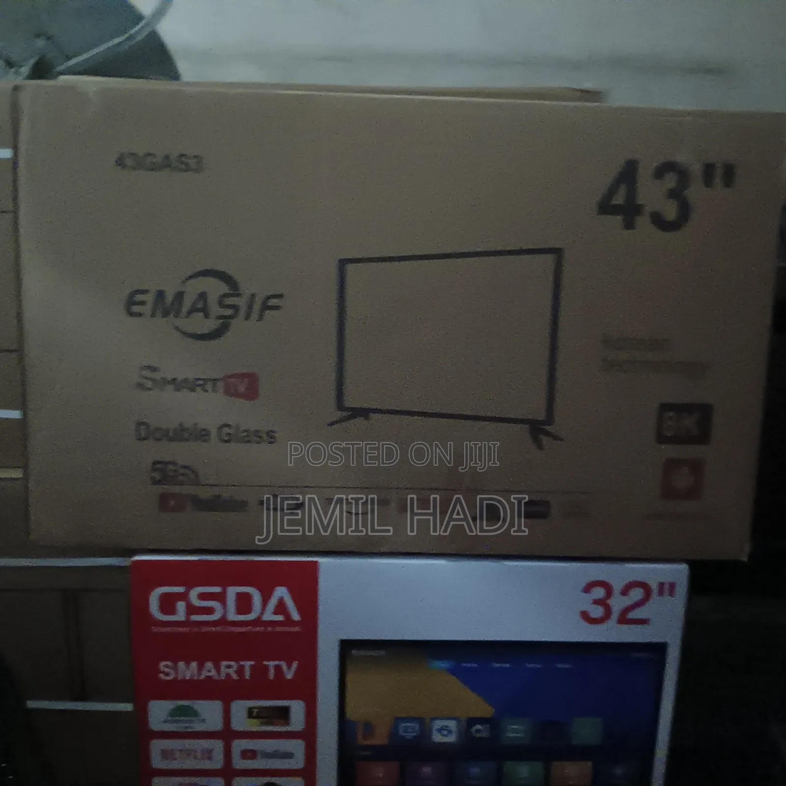 Emasif Smart Tv 43 Inch Andraid Doubel Glass Bord Nw 2025