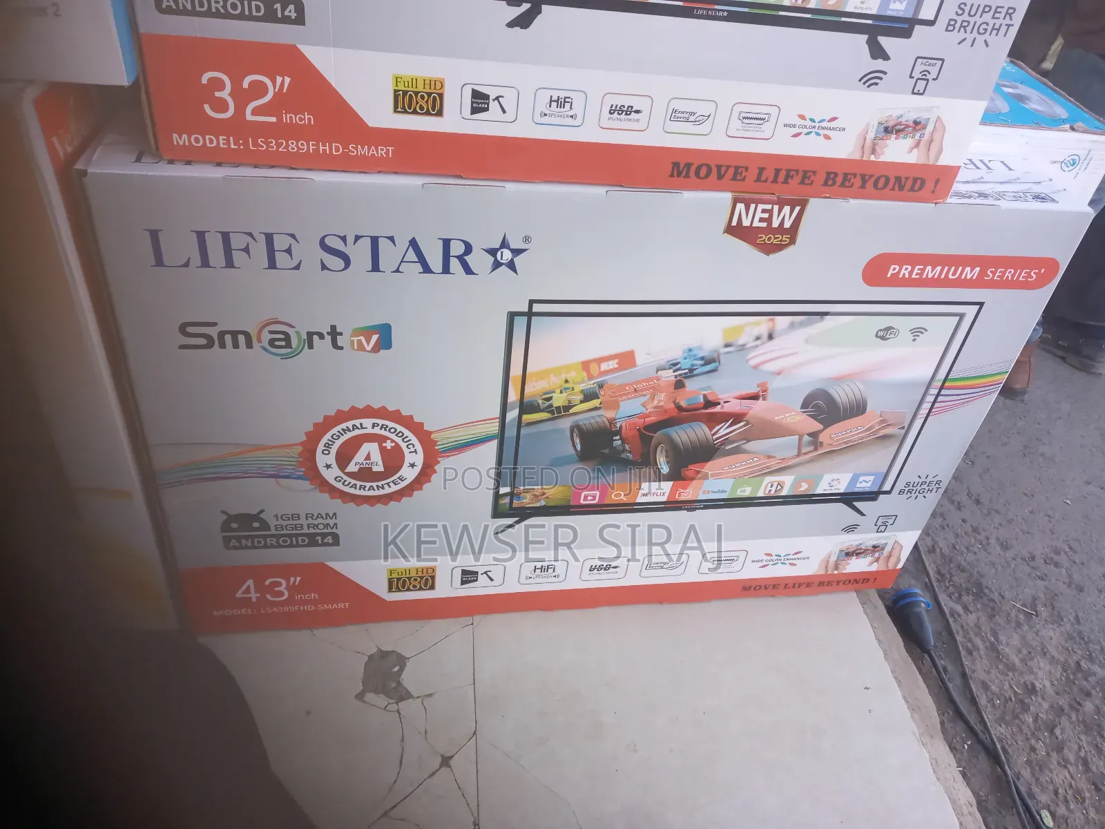 Life Star 43inch Tv Smart New 20 25 Model Double Screen