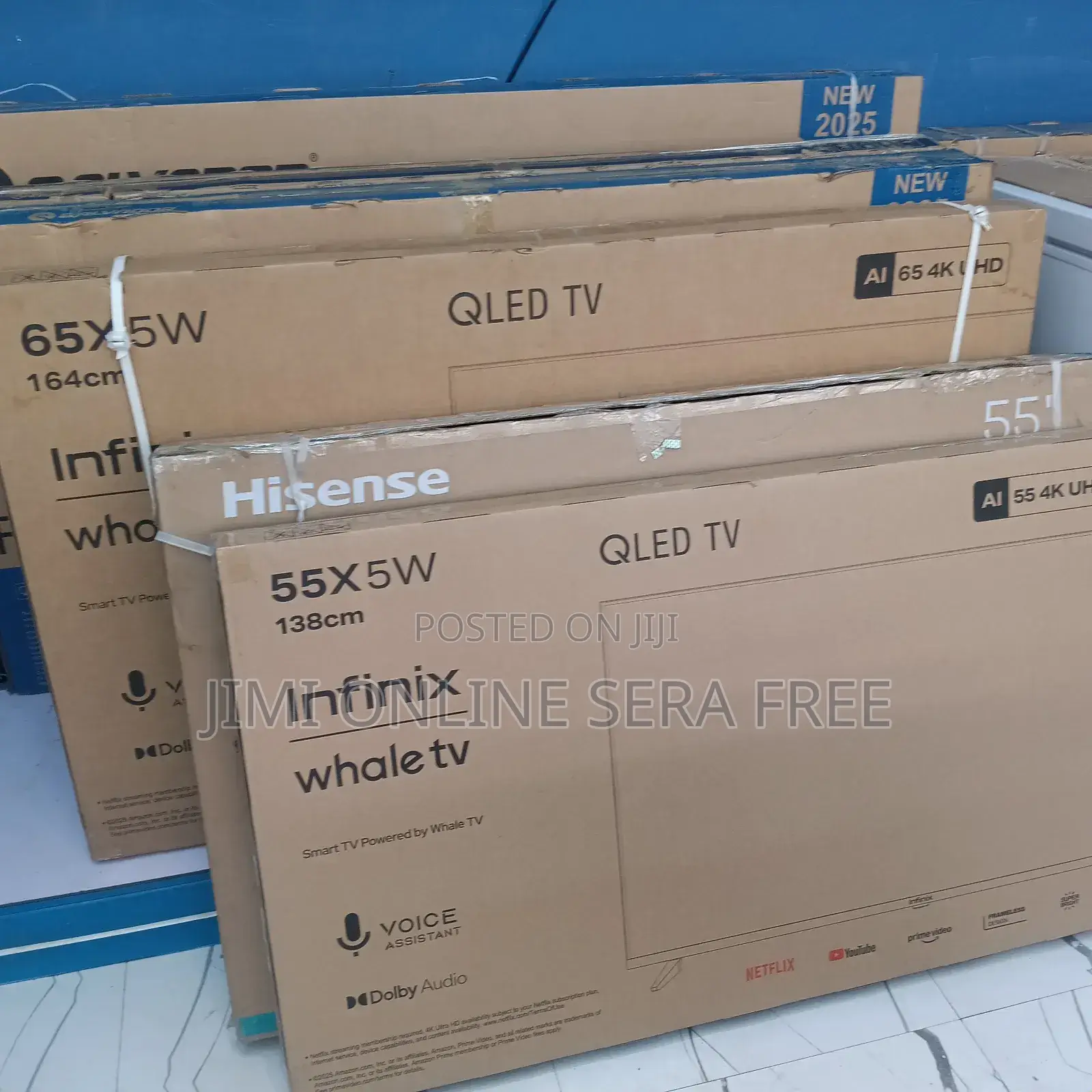 Infinix Smart Qled Tv 55 Inch Andraid Framless Tv 2025 Model