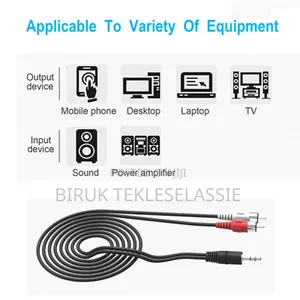 1m 2rca 3.5mm Jack Cable 1 Meter