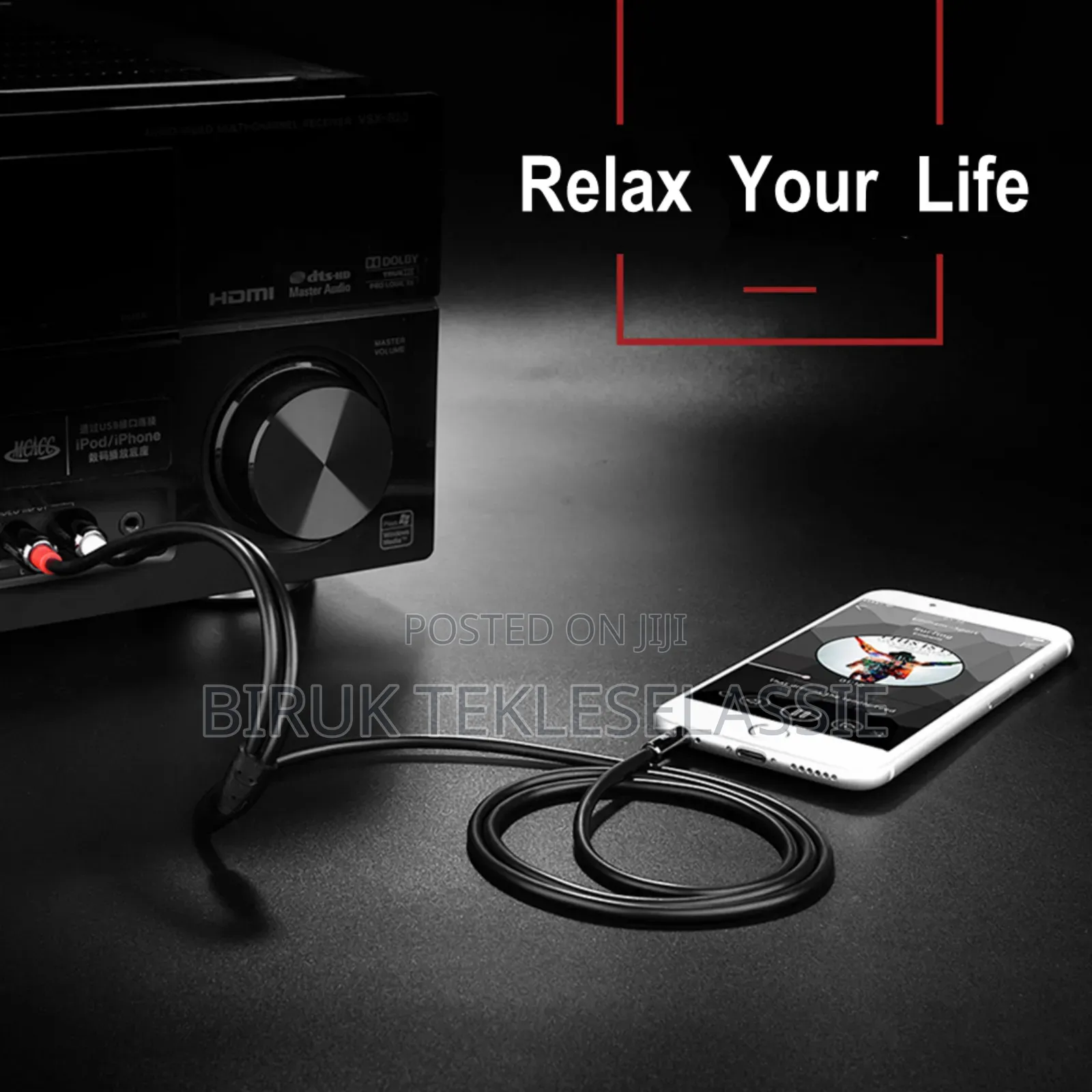 1m 2rca 3.5mm Jack Cable 1 Meter