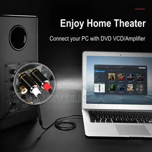 1m 2rca 3.5mm Jack Cable 1 Meter