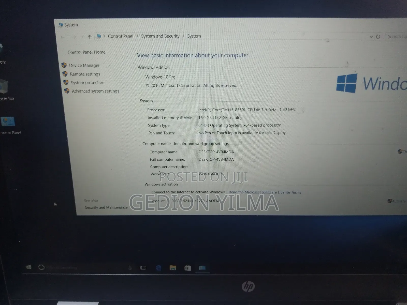 Laptop HP ProBook 450 G8 16GB Intel Core I5 HDD 500GB