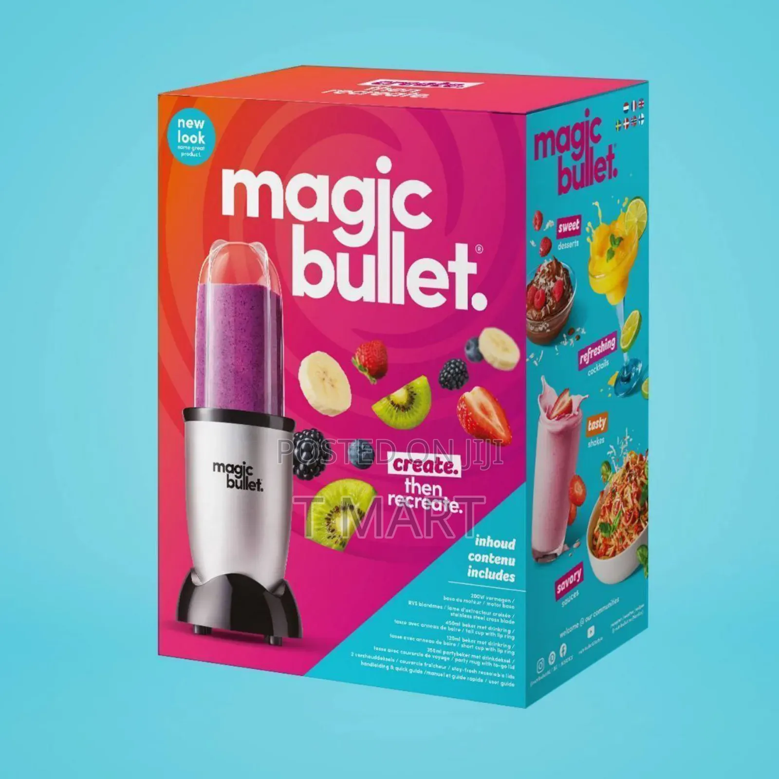 4pcs Original Magic Bullet Blender. ኦሪጅናል የጁስ መፍጫ ማሽን
