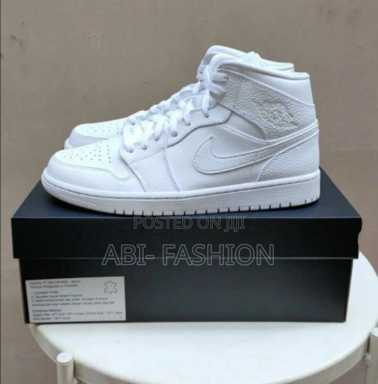 Air Jordan 1 High Triple White Shoes