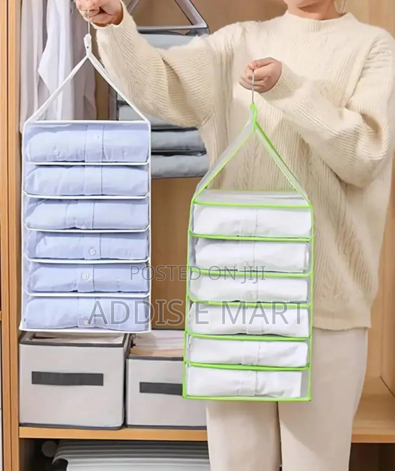 Hanging Clothes Organiser for Wardrobe