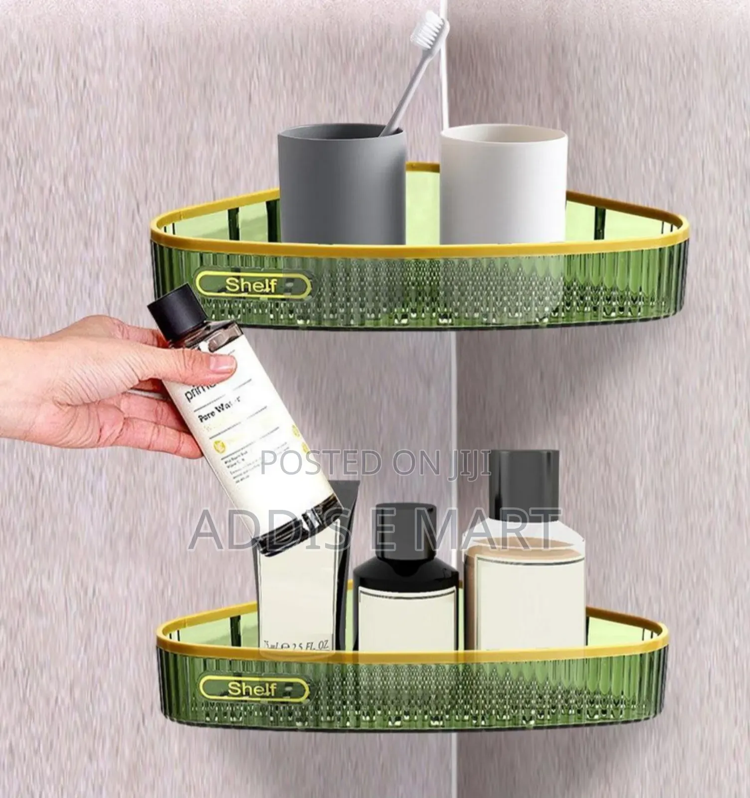 Single Adhesive Corner Storage Rack