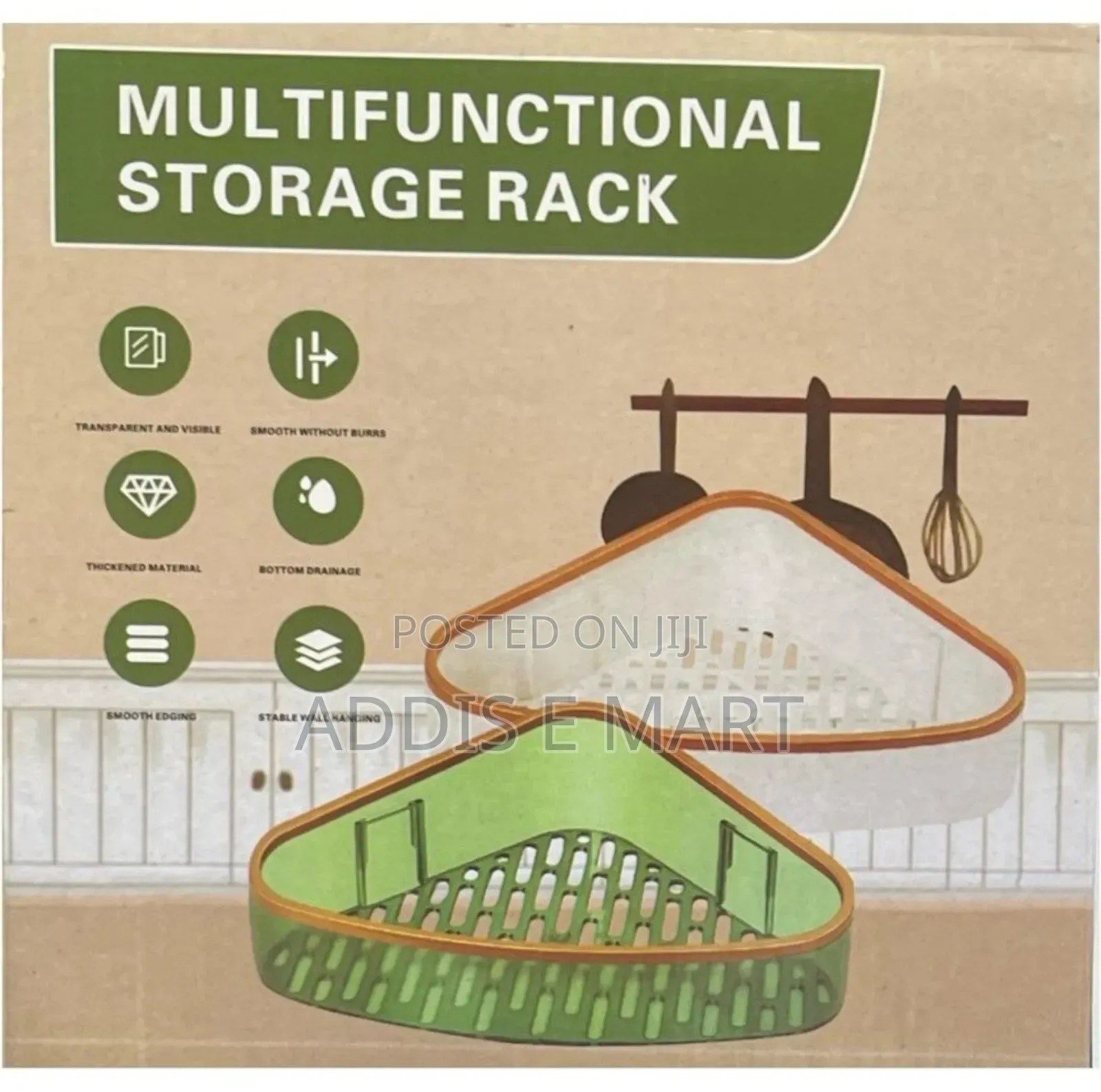 Single Adhesive Corner Storage Rack