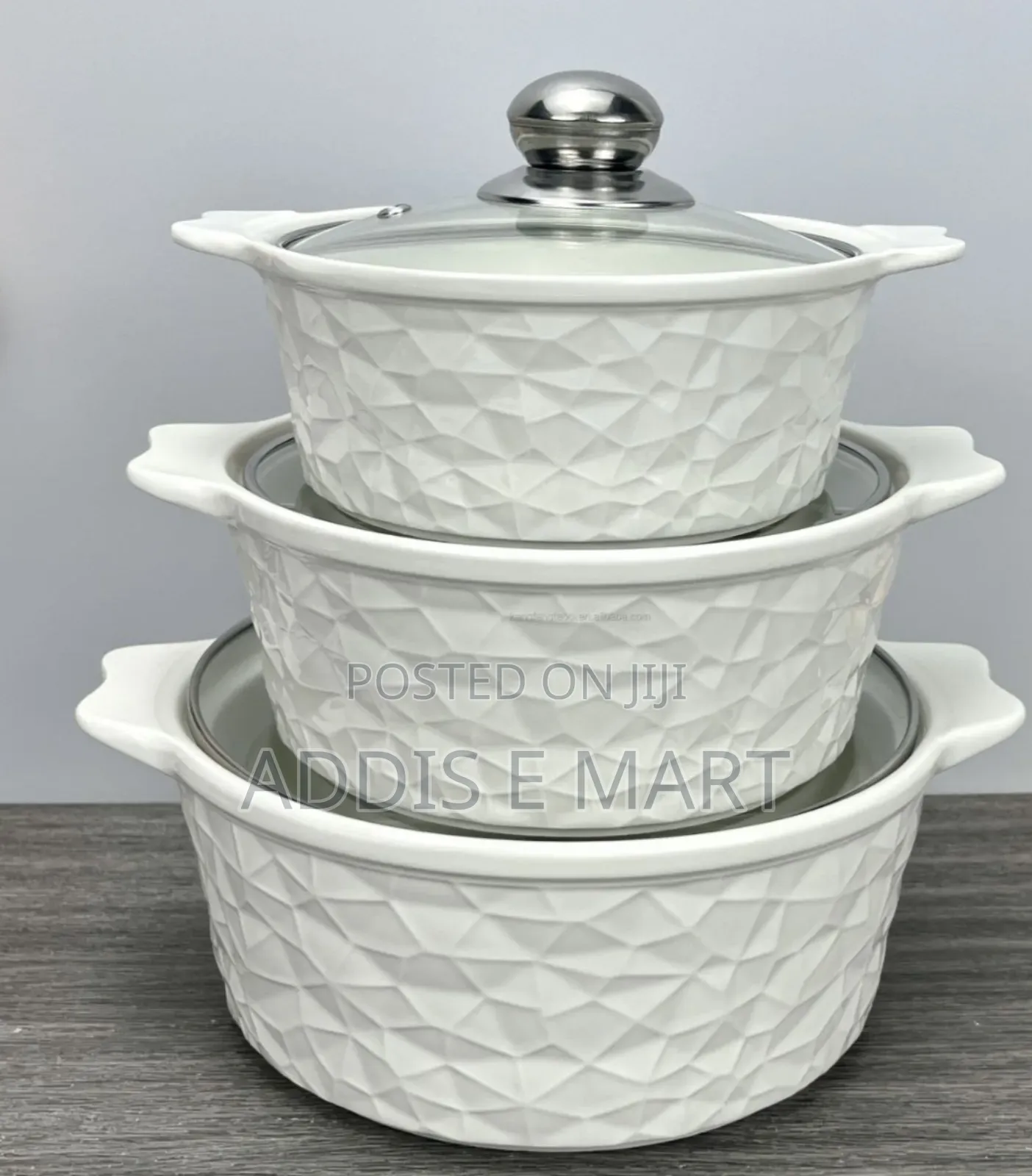 3 Set Ceramic Soup Pot