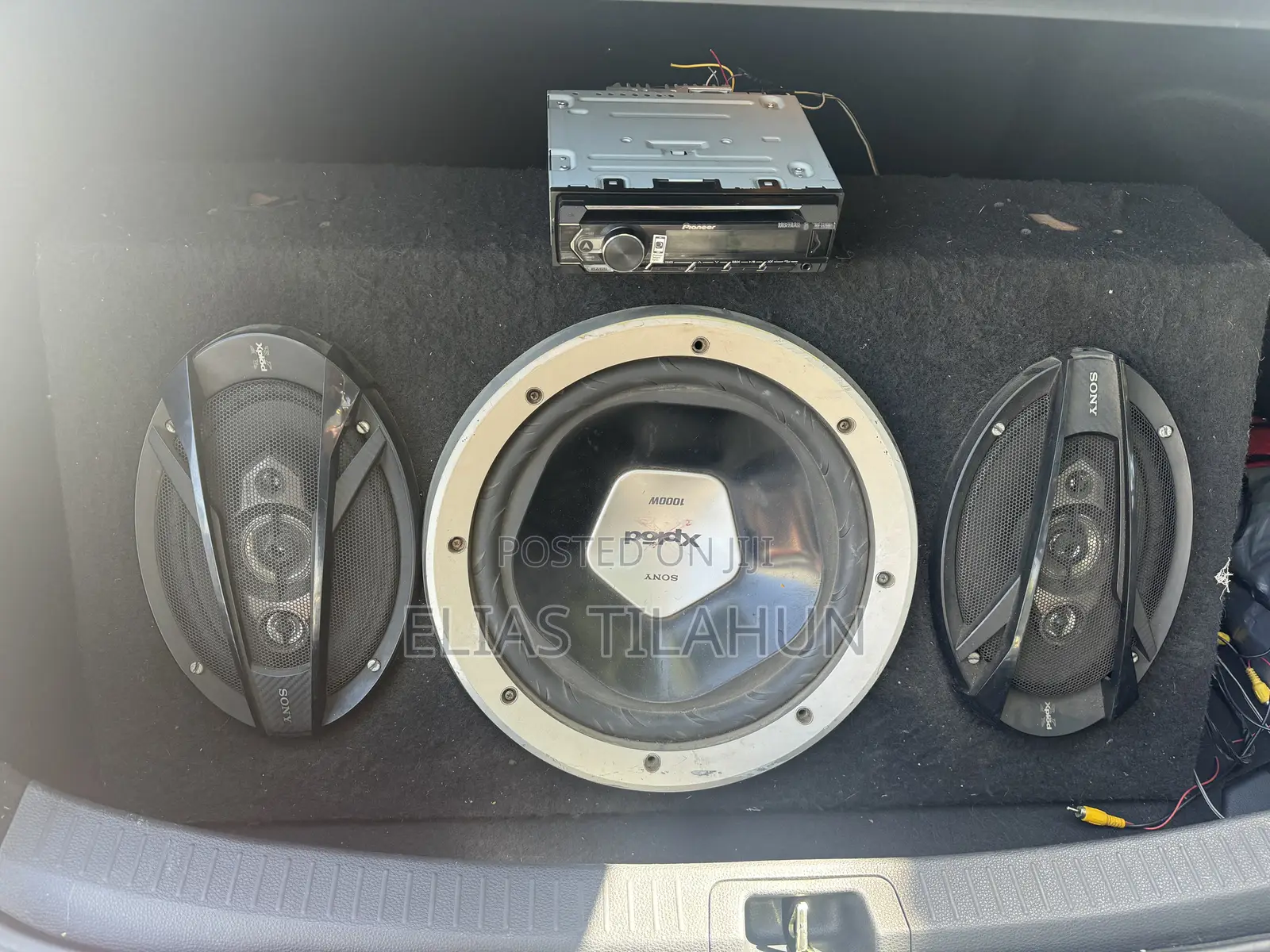 Sub Offer and 2 Pc Sony Speaker With Amplifier and Pioneer Tape