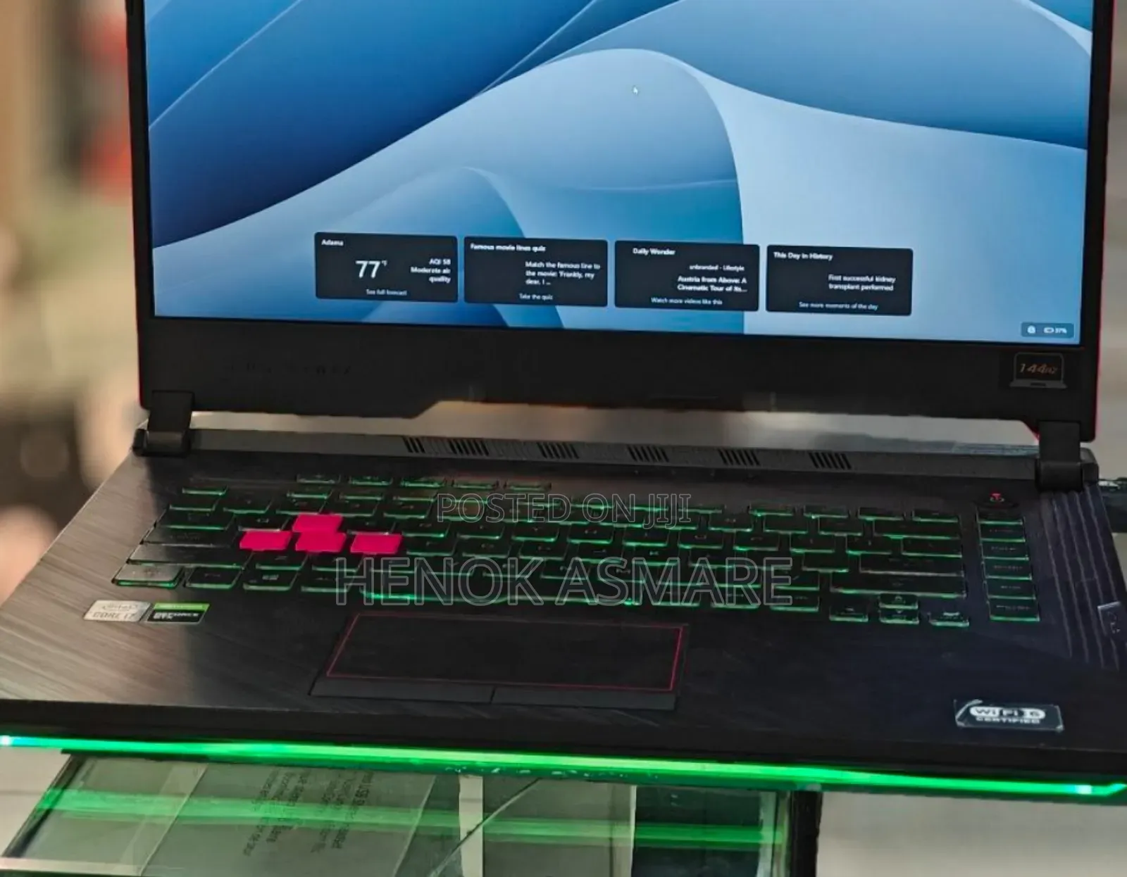 New Laptop Asus ROG Strix G15 32GB Intel Core I7 SSD 512GB