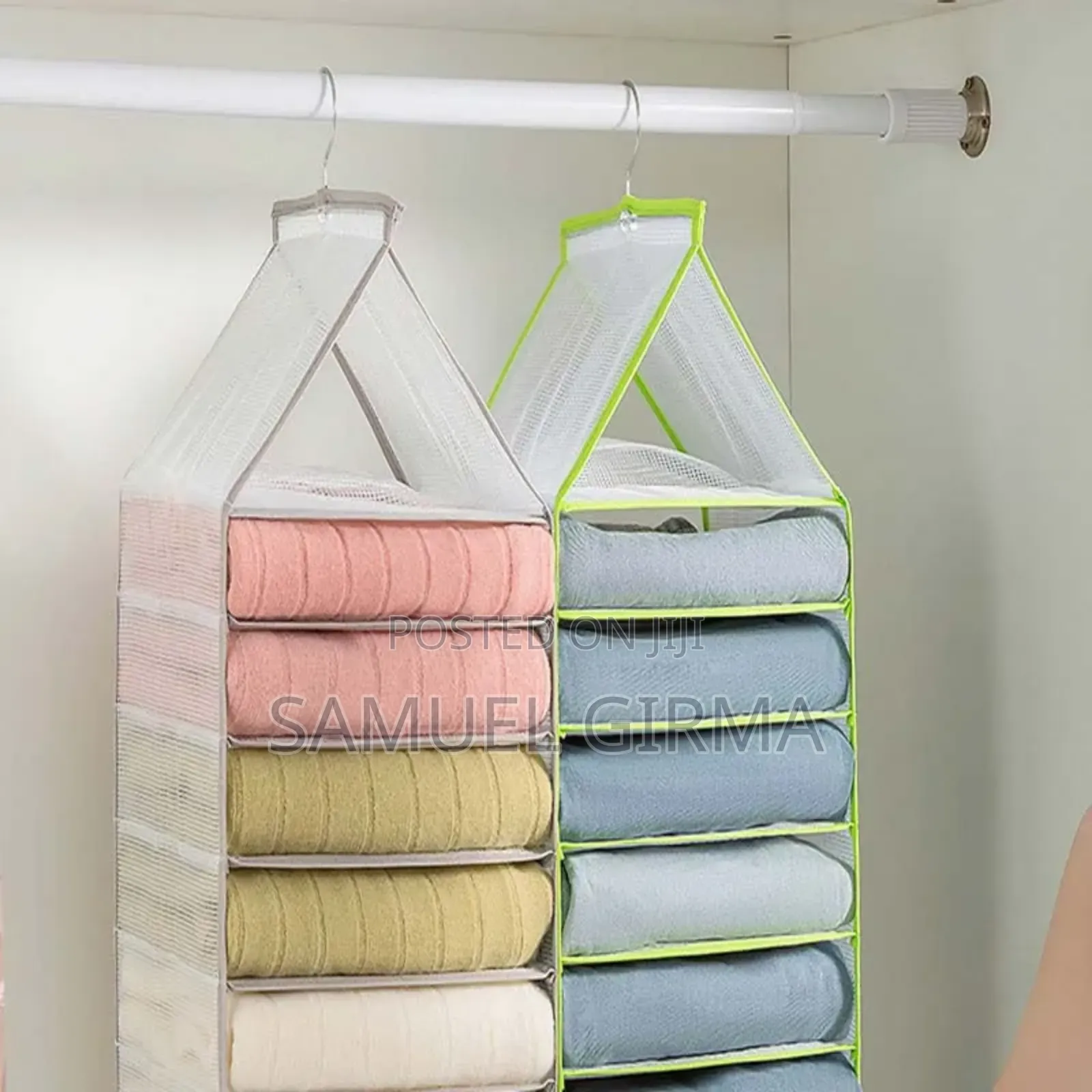 6 Layared Hanging Clothes Organiser For Wardrobe