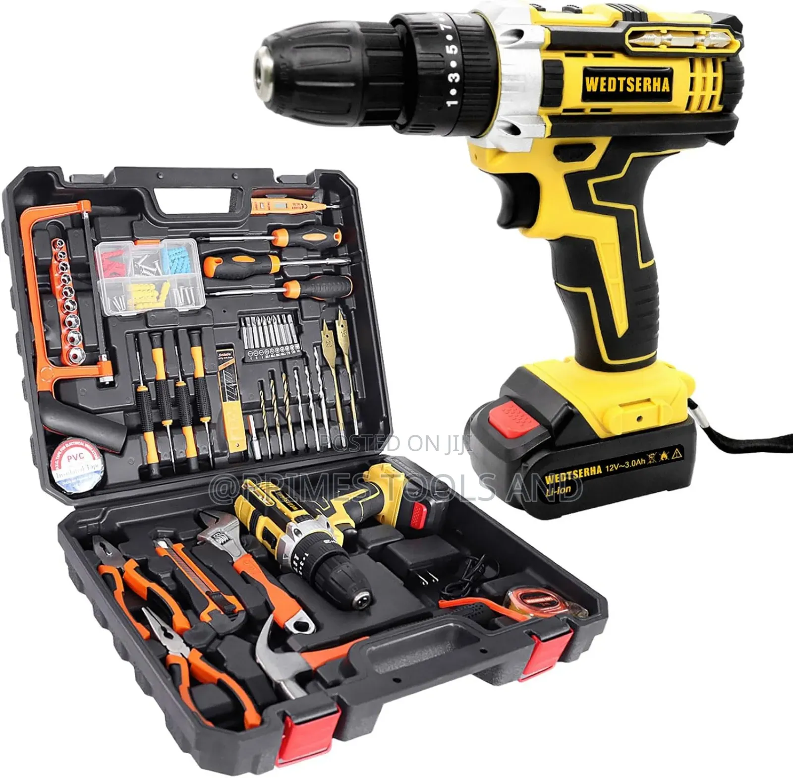 21v Rechargeable Cordless Drill With Tool Kit