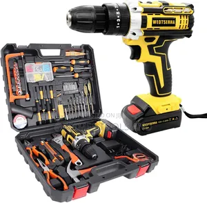 21v Rechargeable Cordless Drill With Tool Kit