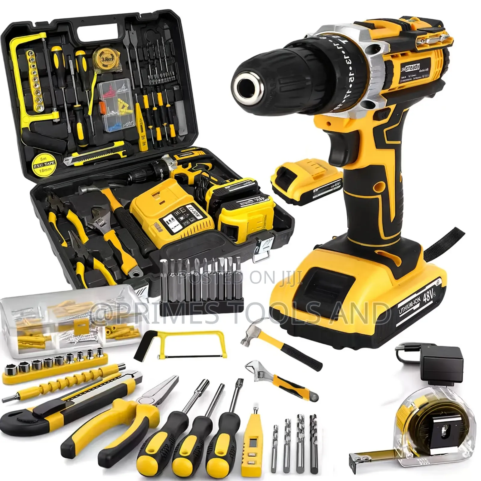 21v Rechargeable Cordless Drill With Tool Kit