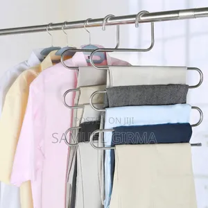 : Stainless Steel High Quality, 5-in-1 Trouser Hanger የሱሪ ማስቀመጫ