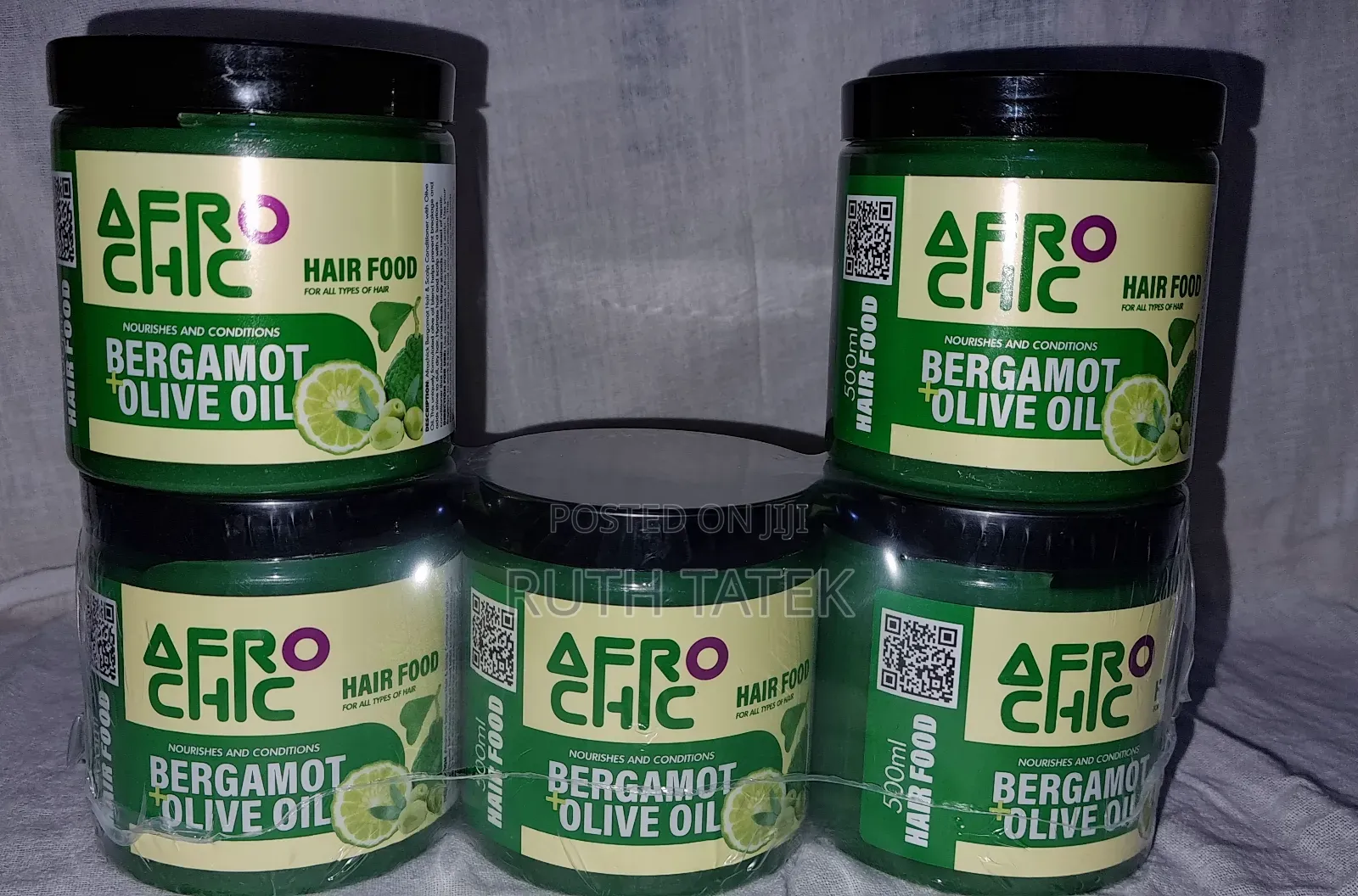 Afrochic Bergamot + Olive Oil Hair Food