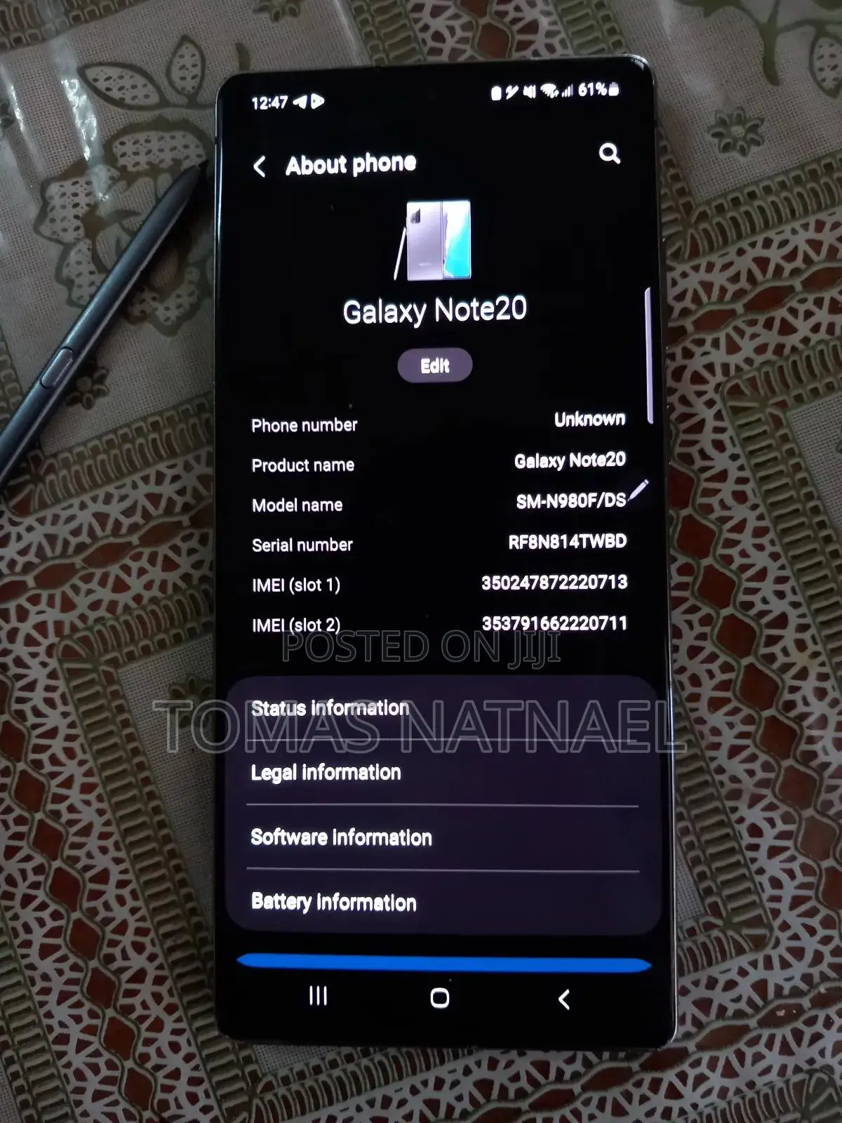 Samsung Galaxy Note 20 256 GB Gray