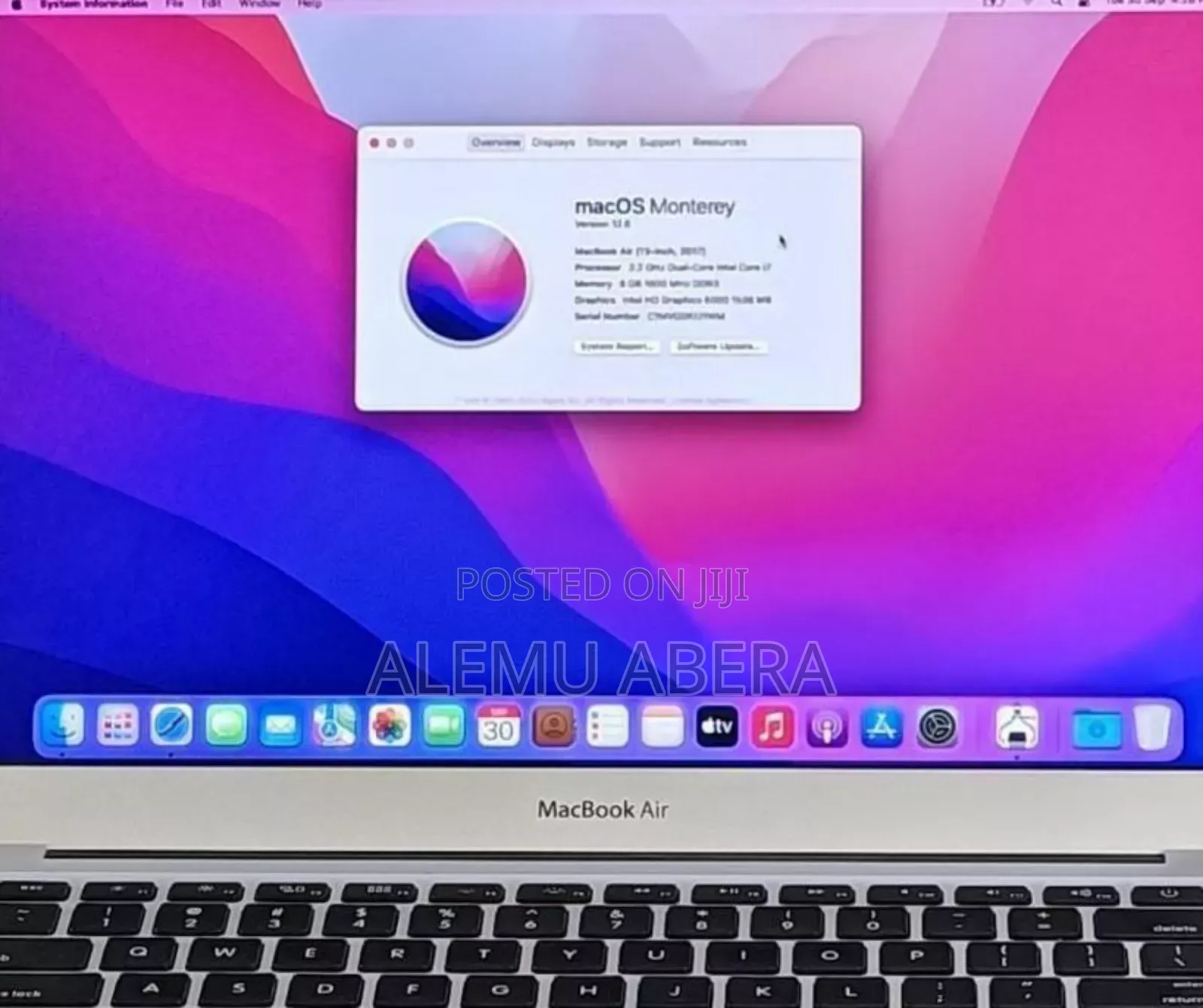 New Laptop Apple MacBook Air 2017 8GB Intel Core I7 SSD 512GB