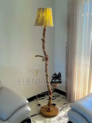Wood Corner Lamp