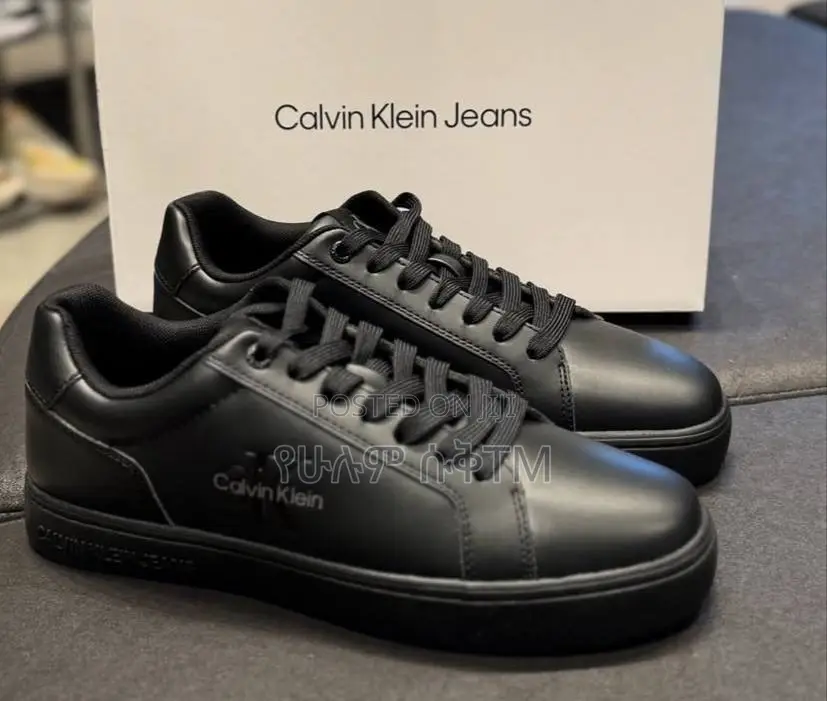 Calvin Klein Jeans Classic Cupsole ‘Triple Black’ Men’S Leather Shoes