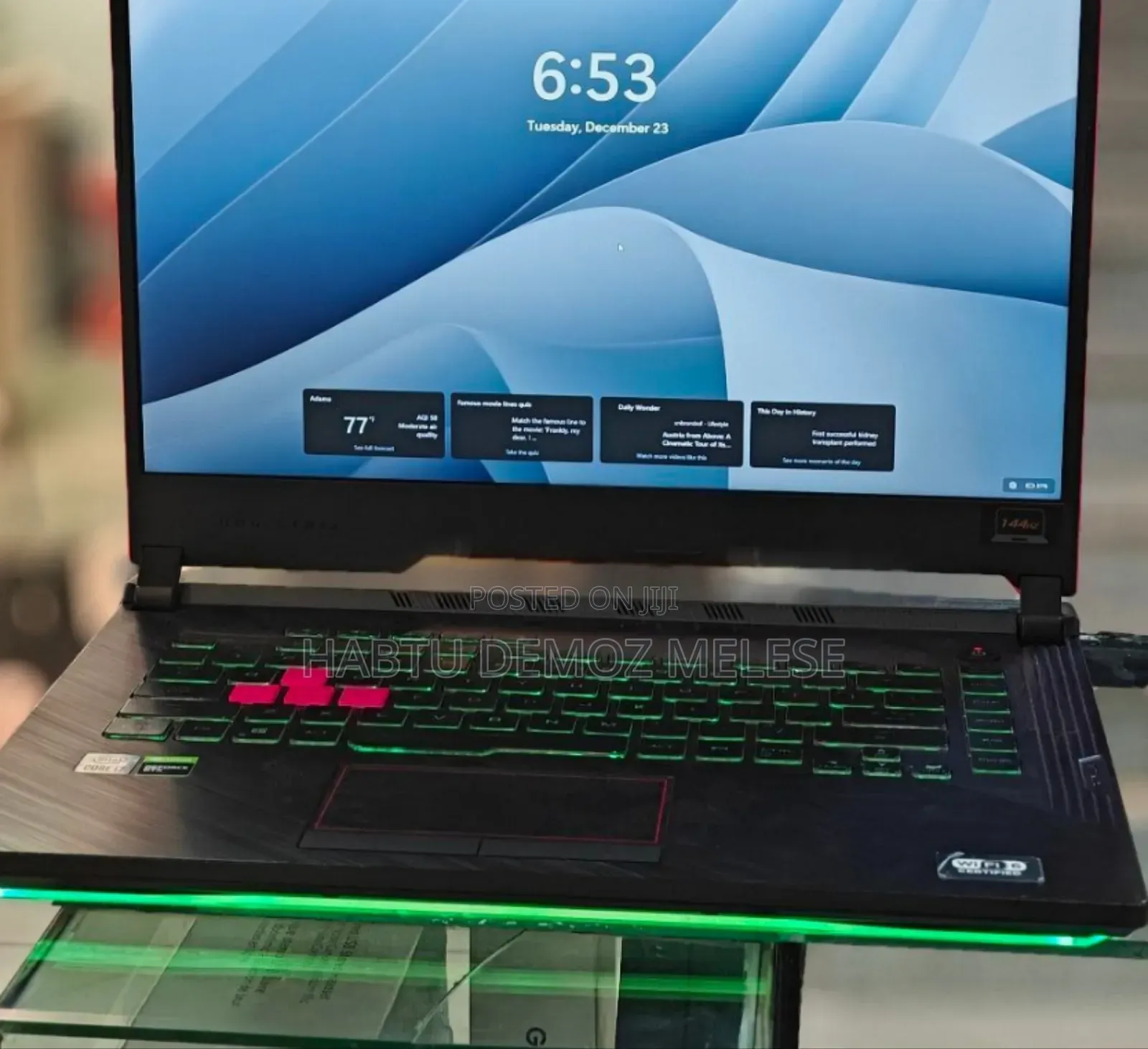 New Laptop Asus ROG Strix G15 32GB Intel Core I7 SSD 512GB