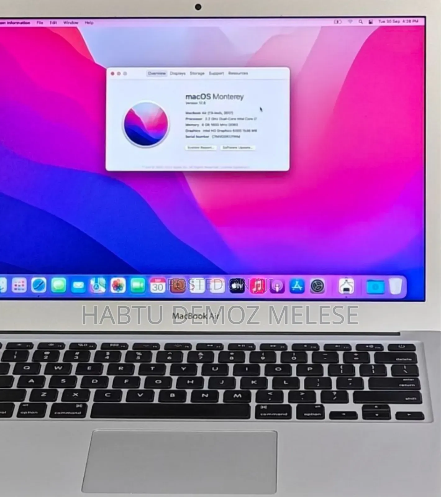 New Laptop Apple MacBook Air 2017 8GB Intel Core I7 SSD 512GB