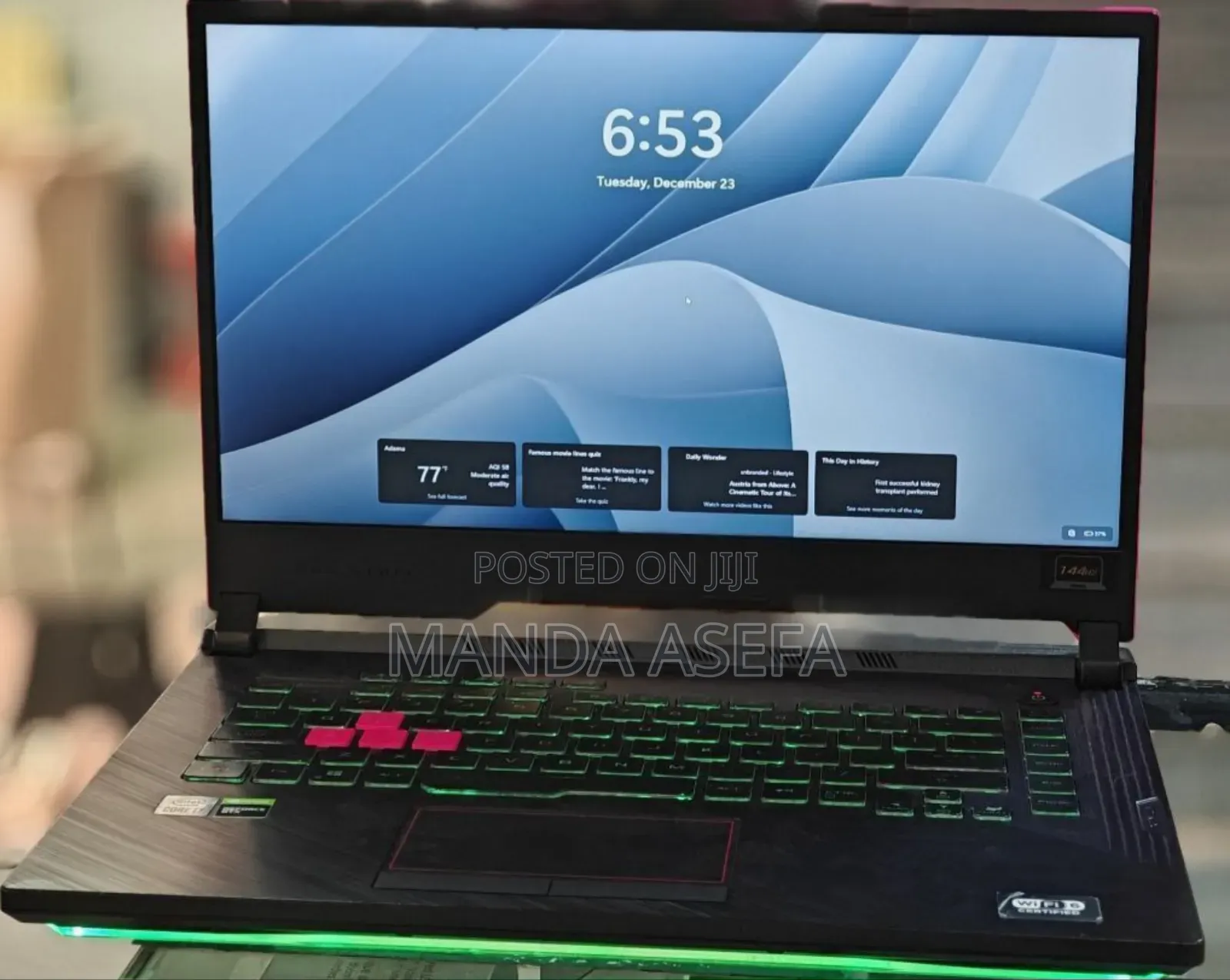 New Laptop Asus ROG Strix G15 32GB Intel Core I7 SSD 512GB