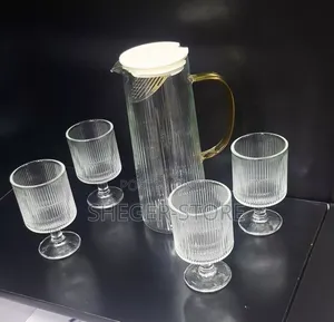 Orginal Bailock Glassware አንድ ጆግና 4 መጠጫ ብርጭቆዎች
