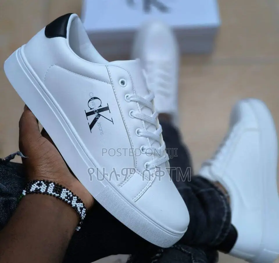 Calvin Klein Ck Jeans Cupsole ‘White/Black’ Men’S Flat Leather Shoes