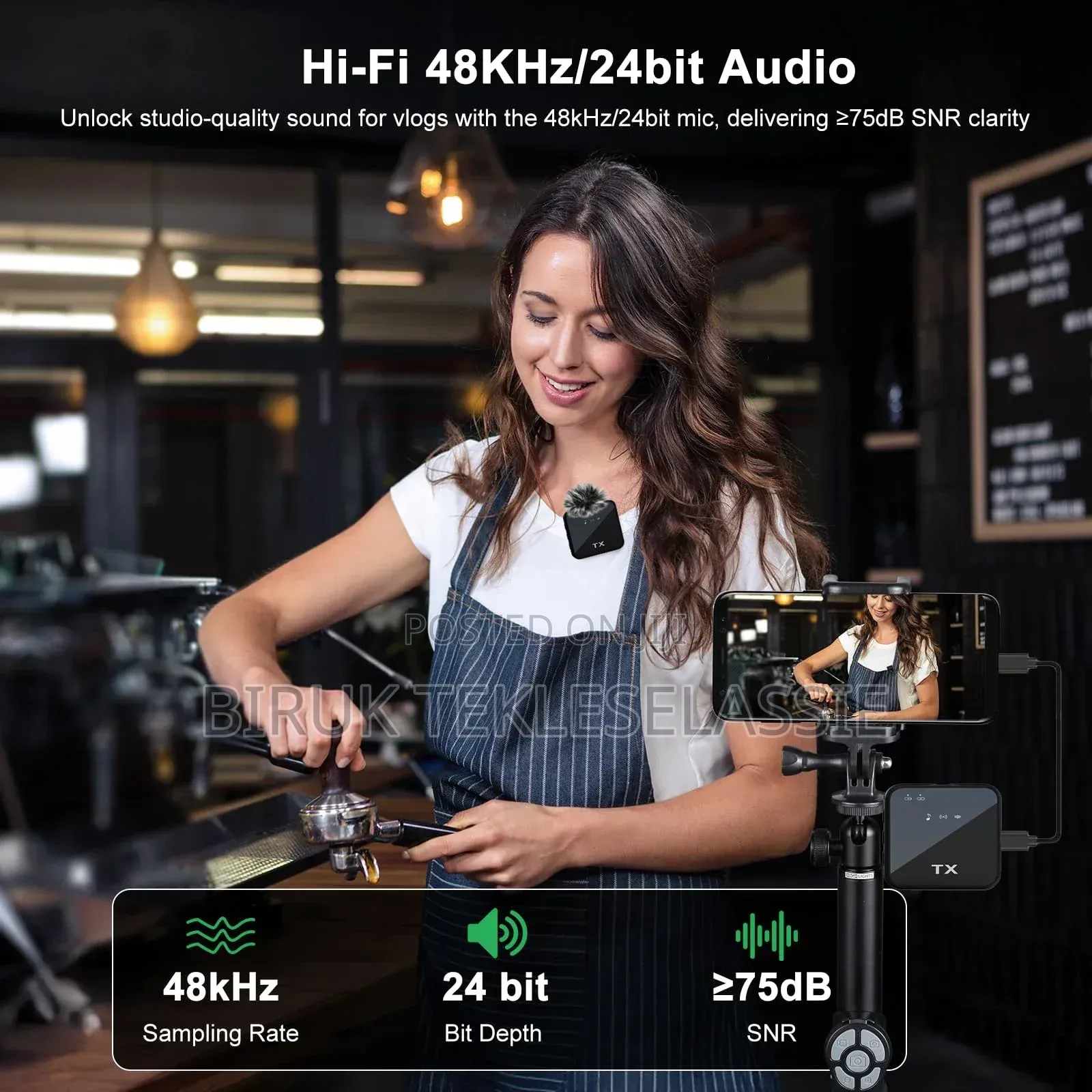 3 In1 Wireless F11-2 Dual Microphone For Camera,iPhone, Android