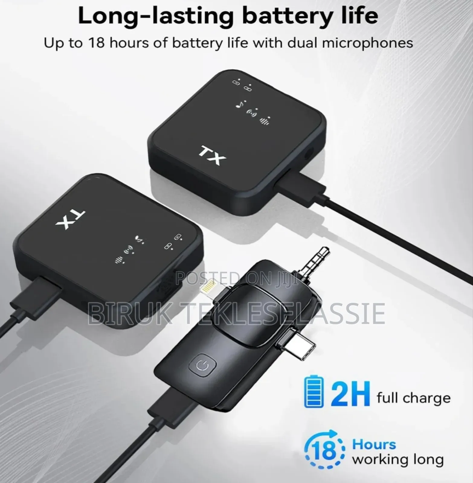 3 In1 Wireless F11-2 Dual Microphone For Camera,iPhone, Android