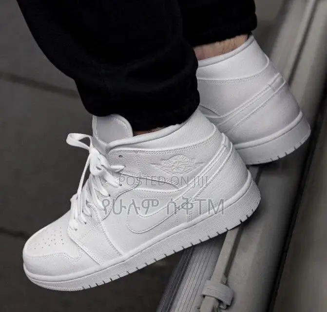 Air Jordan 1 Retro Mid Se ‘Triple White’ Men’S Shoes