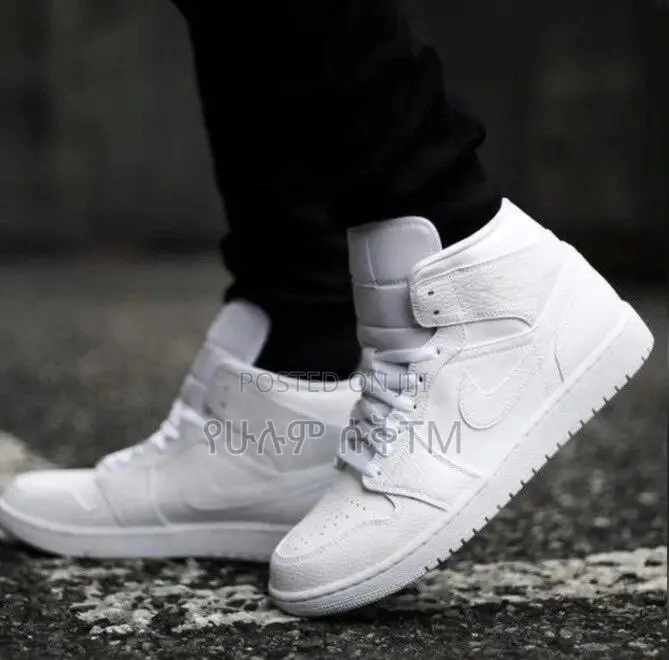 Air Jordan 1 Retro Mid Se ‘Triple White’ Men’S Shoes