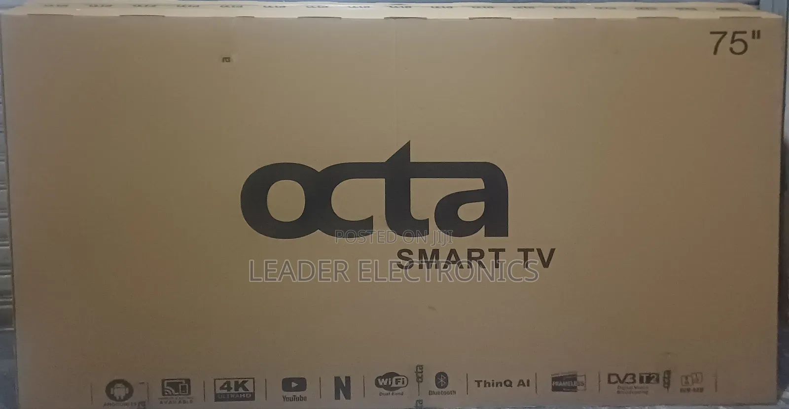Octa 75'' Smart Android Tv – Giant Screen, Double Glass Power!