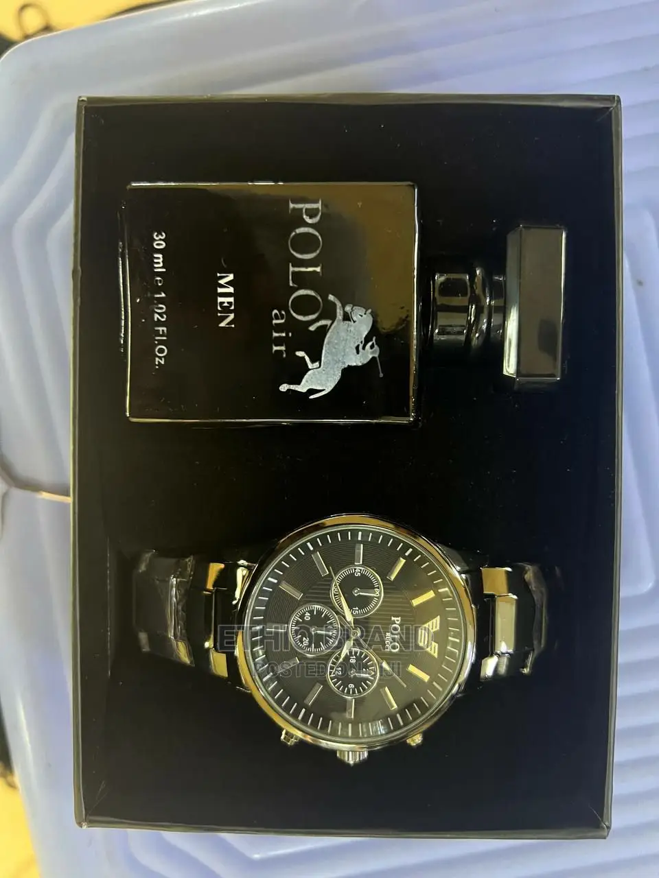 POLO AIR Men's Wristwatch and Perfume Set Combine in Gift
